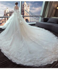 wedding dress long train-391-06
