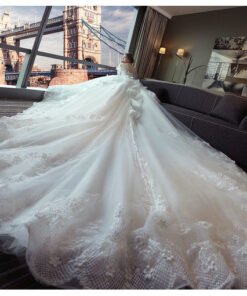 wedding dress long train-391-07