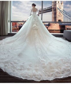 wedding dress long train-391-09