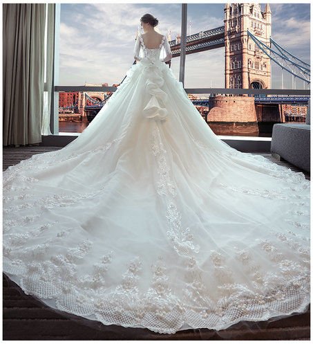 wedding gowns with long trains