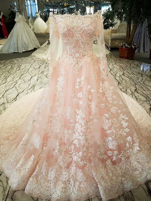 wedding dress pink-0473-04