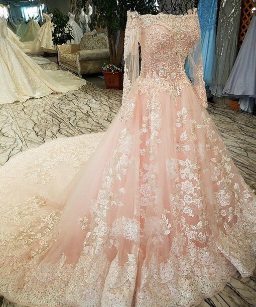 wedding dress pink-0473-07