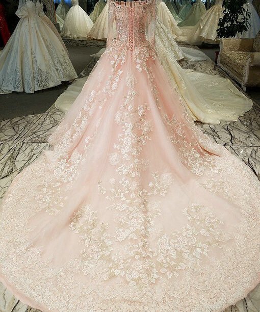 wedding dress pink-0473-08