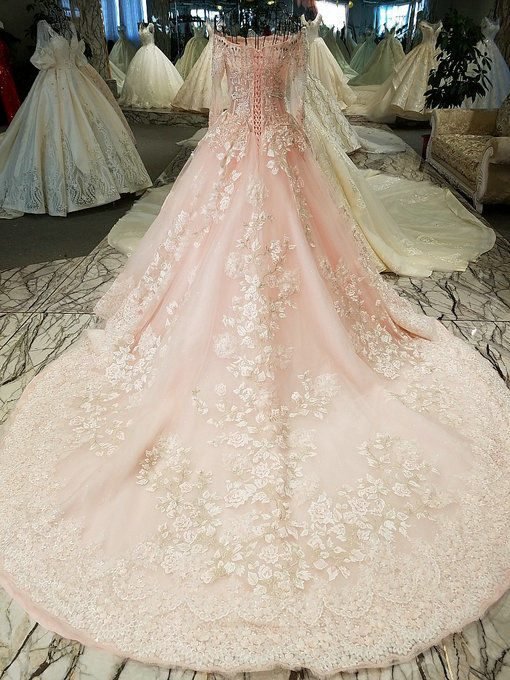wedding dress pink-0473-08