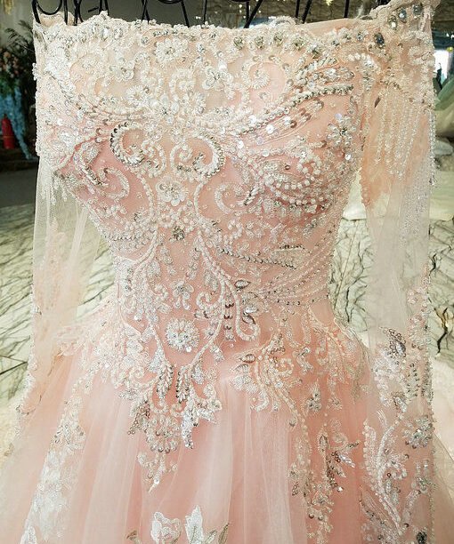 wedding dress pink-0473-09
