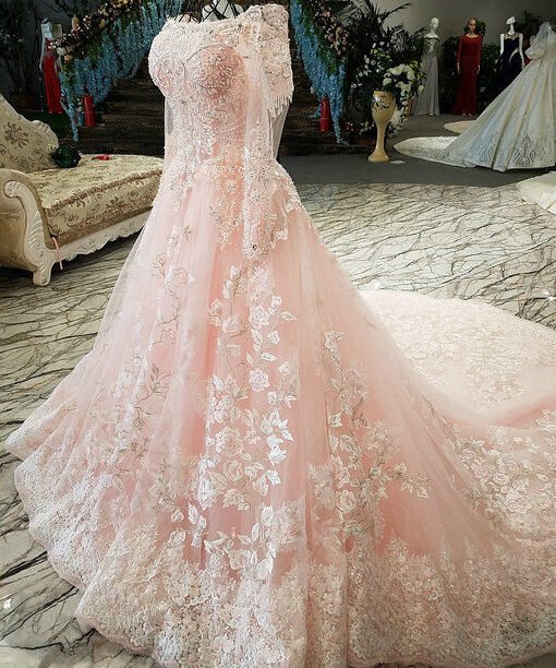 wedding dress pink-0473-10