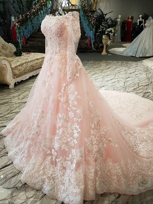 wedding dress pink-0473-10