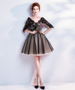 black cocktail dress -0549-04