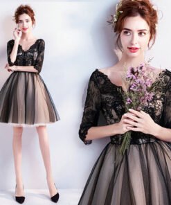black cocktail dress -0549-05