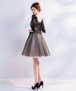 black cocktail dress -0549-08