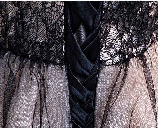 black cocktail dress -0549-09