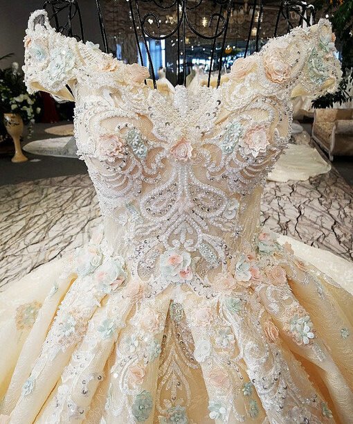 hand made lace bridal dress-0533-07