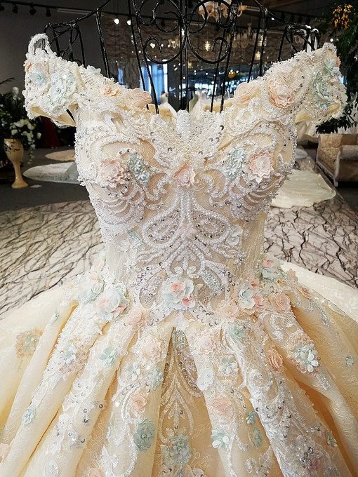 hand made lace bridal dress-0533-07