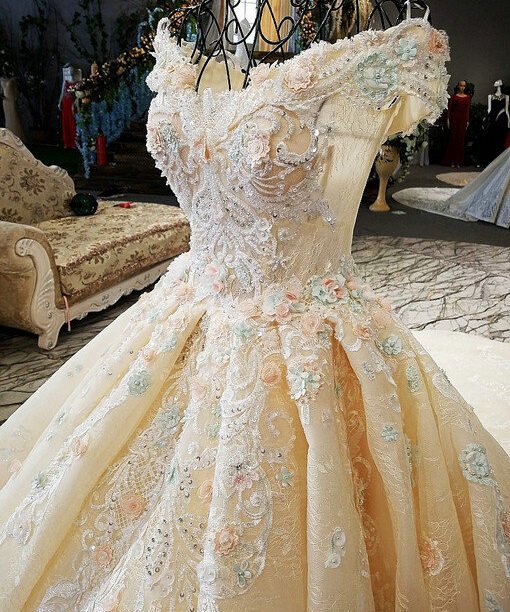 hand made lace bridal dress-0533-08