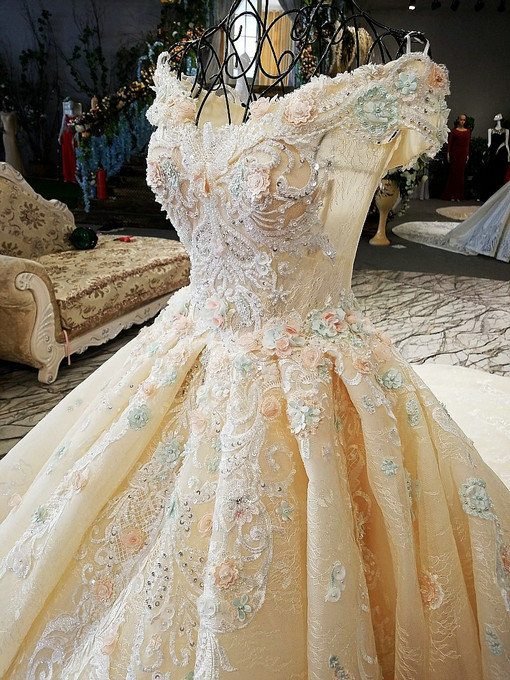 hand made lace bridal dress-0533-08