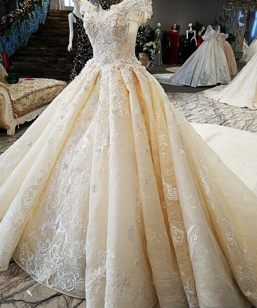 hand made lace bridal dress-0533-11