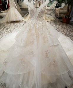 haute couture v neck wedding dress-0530-04