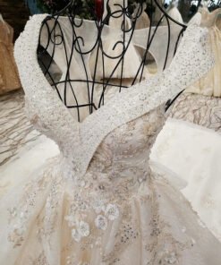 haute couture v neck wedding dress-0530-08