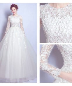 long sleeve wedding dress-0554-01