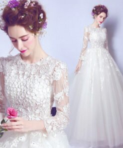 long sleeve wedding dress-0554-02