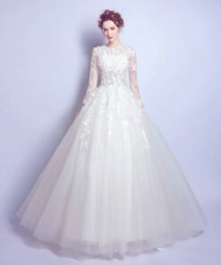 long sleeve wedding dress-0554-03