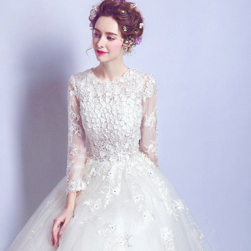 long sleeve wedding dress-0554-06