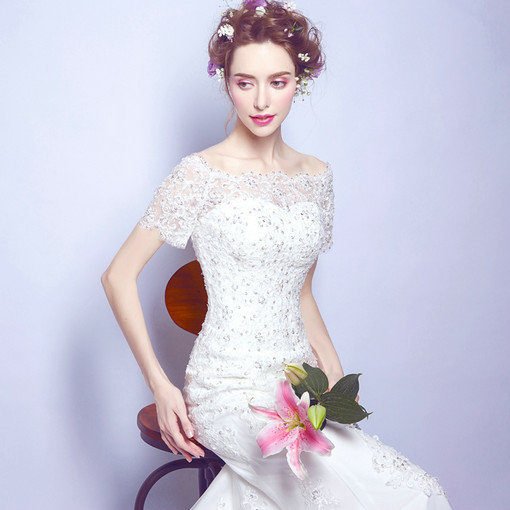 mermaid wedding dress cheap-0557-06