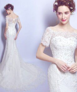 mermaid wedding dress cheap-0557-07