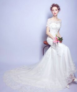 mermaid wedding dress cheap-0557-08