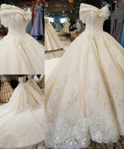 off shoulder wedding dress-05689-14
