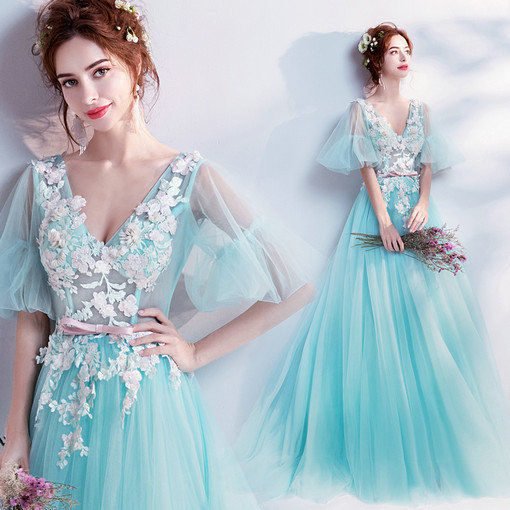 prom dress green-0564-09