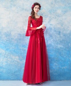 red prom dress plus size-0562-04