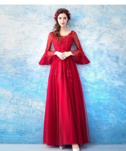 red prom dress plus size-0562-10
