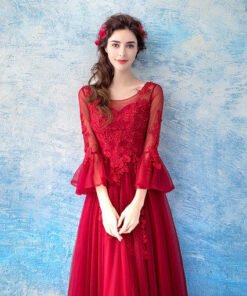 red prom dress plus size-0562-11