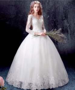 v neck wedding dress-0559-02