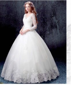 v neck wedding dress-0559-07