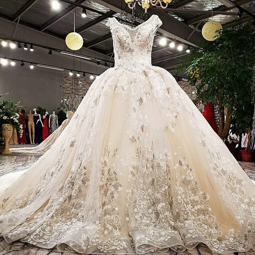 Alternative view of V Neck Ball Gown Gorgeous Wedding Dress 2018 Online