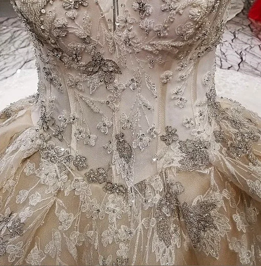 V Neck Ball Gown Gorgeous Wedding Dress 2018 Online - Image 4