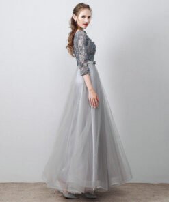 aline prom dress grey-583-01