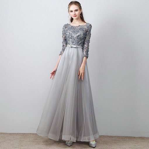 aline prom dress grey-583-04