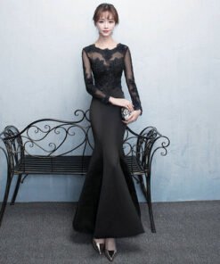 black prom dress mermaid-585-03