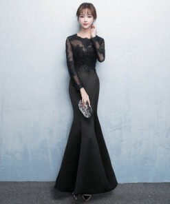 black prom dress mermaid-585-04
