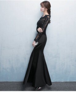black prom dress mermaid-585-05