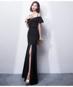 black prom dress mermaid -590-01