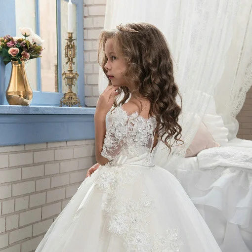 Girls Dresses White Ivory Short A Line Flower Girl Dress
