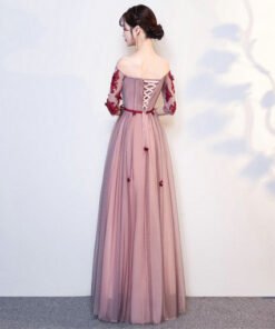 off shoulder prom dress-577-02