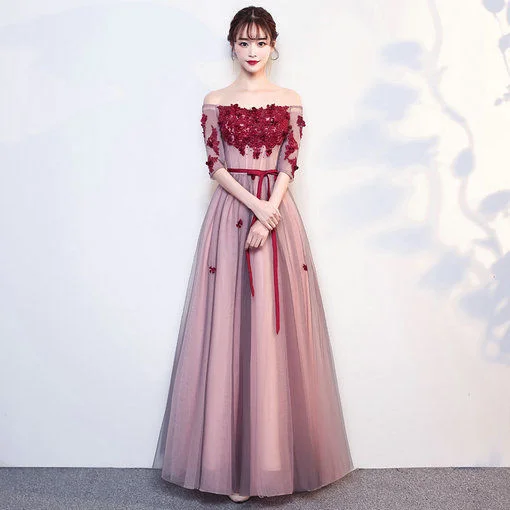 off shoulder prom dress-577-04