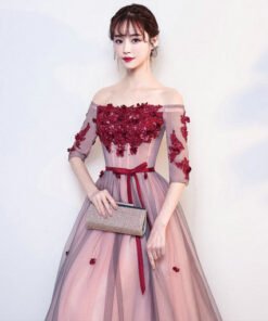 off shoulder prom dress-577-02