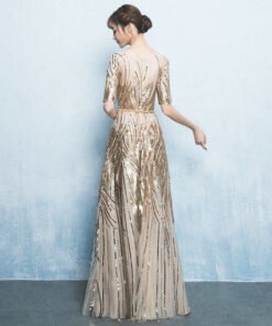 prom dress gold-586-02