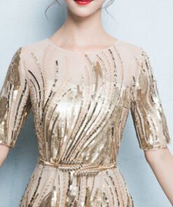 prom dress gold-586-03